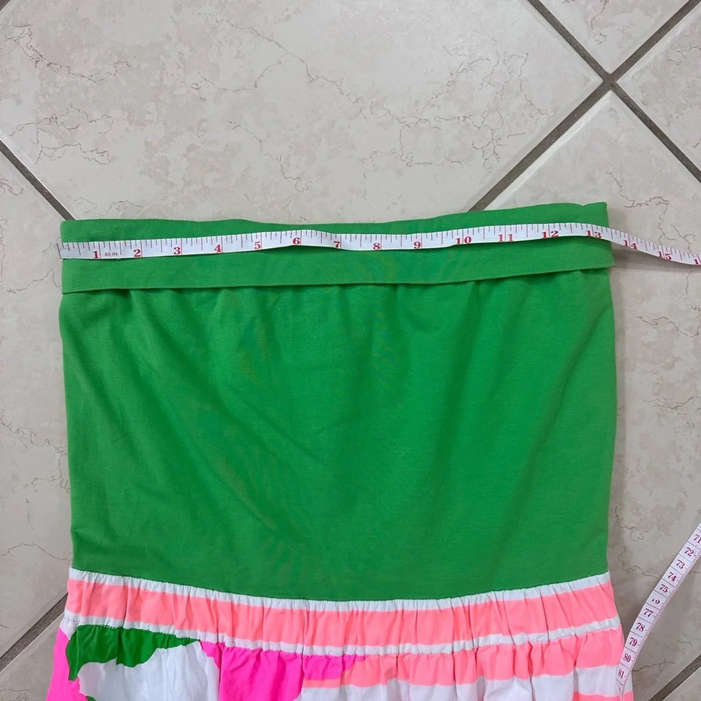 Lilly Pulitzer Green and Pink Strapless Mini Dress - Picture 5 of 8
